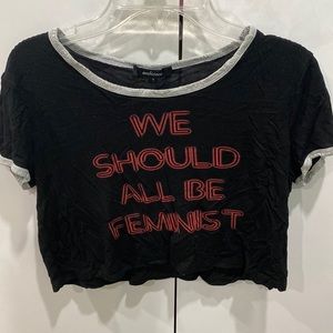 Feminist crop top
